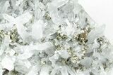 Gleaming Pyrite Crystals with Quartz Crystals - Peru #238929-1